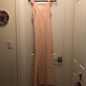 Pink split front with criss cross back